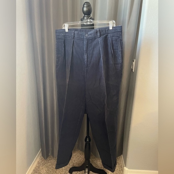 210. Men’s Corduroy Slacks, Navy Blue, Size 36x30x EUC, slightly faded - Picture 1 of 5
